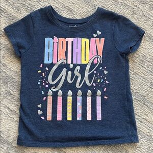 Garanimals Navy 'Birthday Girl' Short-Sleeve Tee with Multicolor Graphic